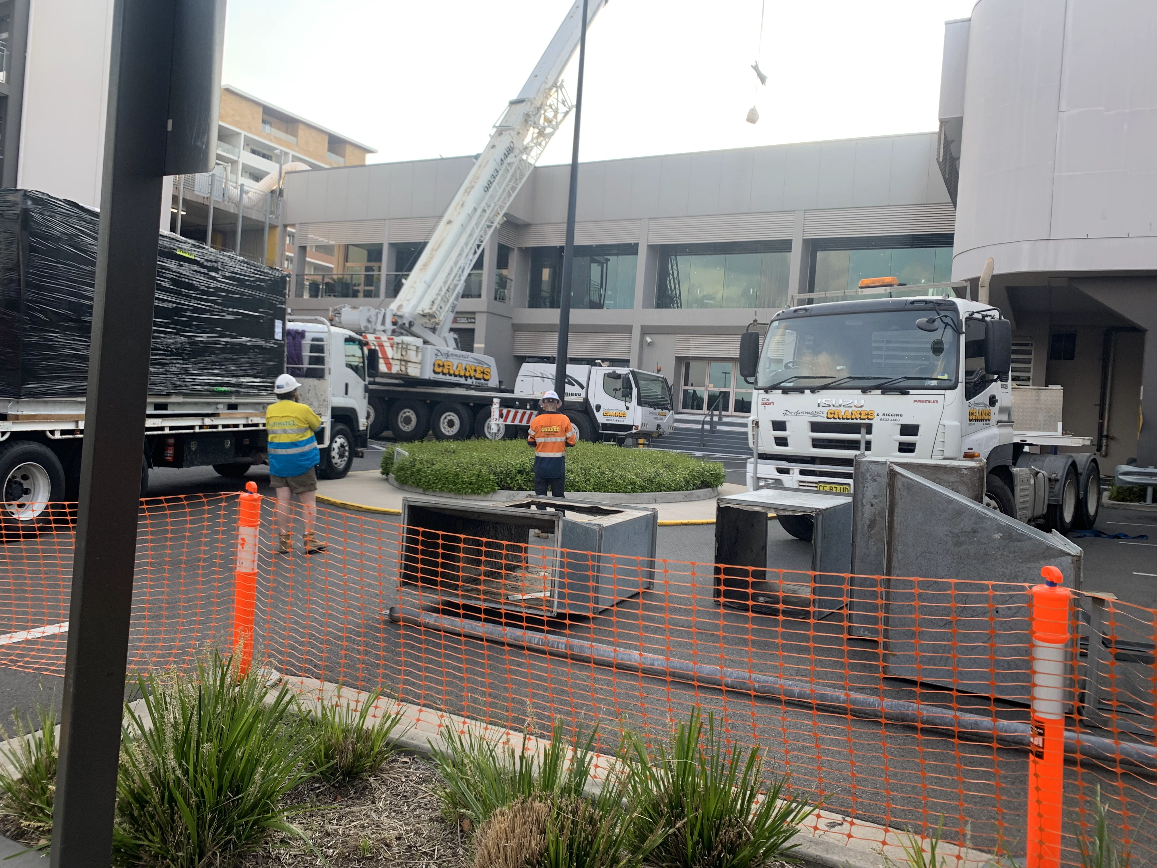 Plant installation at an occupied facility.