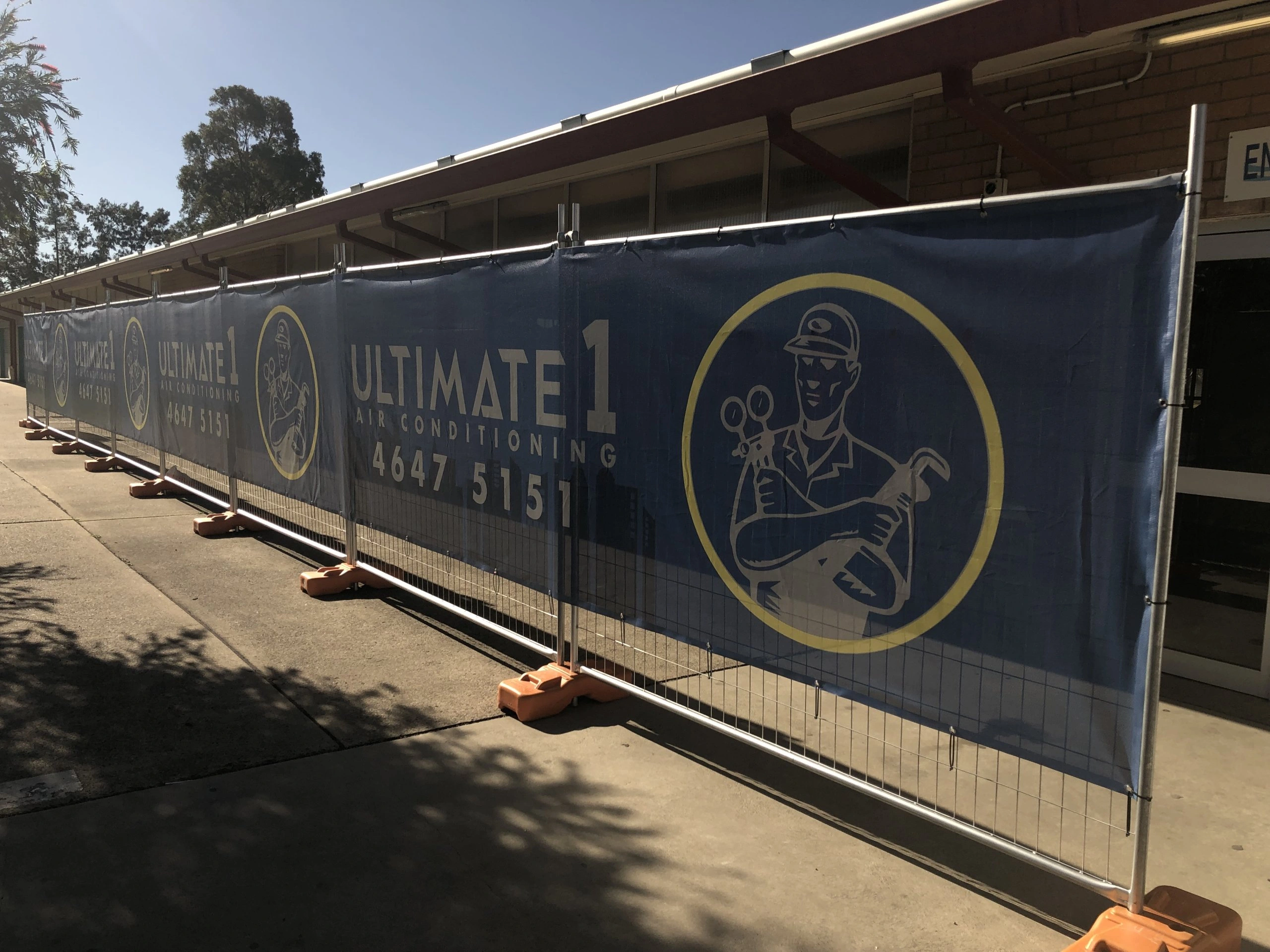 Branded site fencing and protected access.
