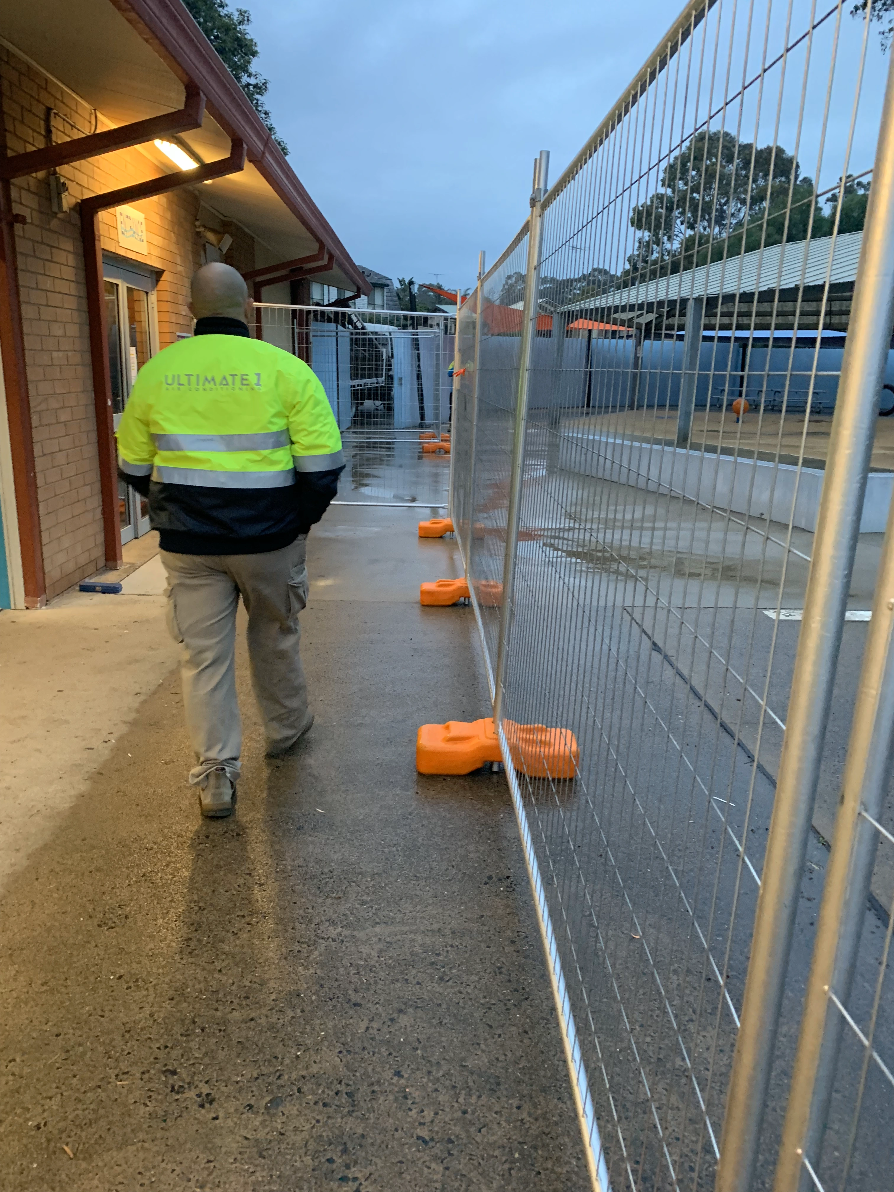 A member of the team working within a protected site area